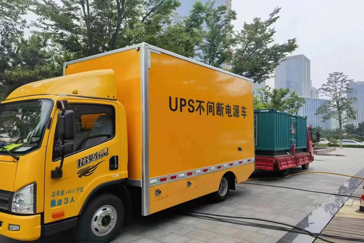 鸡东发电机租赁施工现场