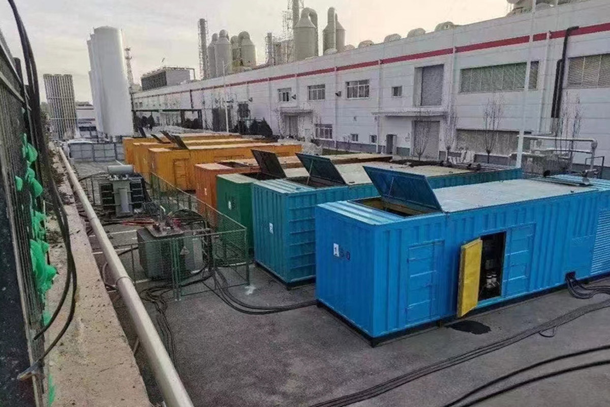 鸡东发电机租赁施工现场