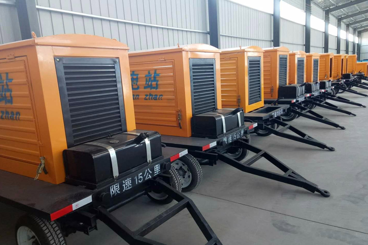 鸡东发电机租赁施工现场